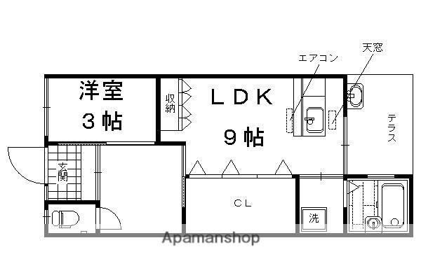 中村氏貸家（中棟）(1LDK)の間取り写真