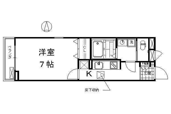 ザ・コンフォート(1K/1階)の間取り写真