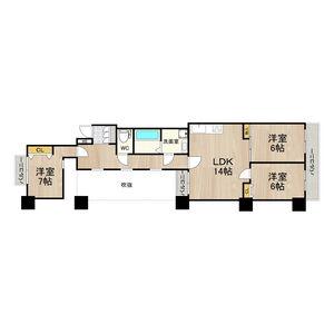 せんぼん有彩館(3LDK/6階)の間取り写真