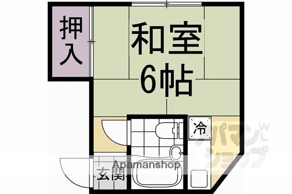 岡崎神宮荘(ワンルーム/2階)の間取り写真