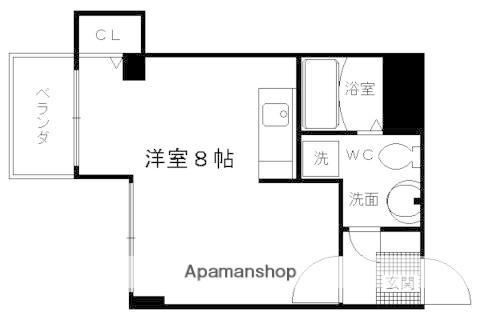 アマルフィ山科(ワンルーム/1階)の間取り写真