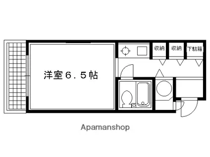 ライオンズマンション京都烏丸(1K/3階)の間取り写真