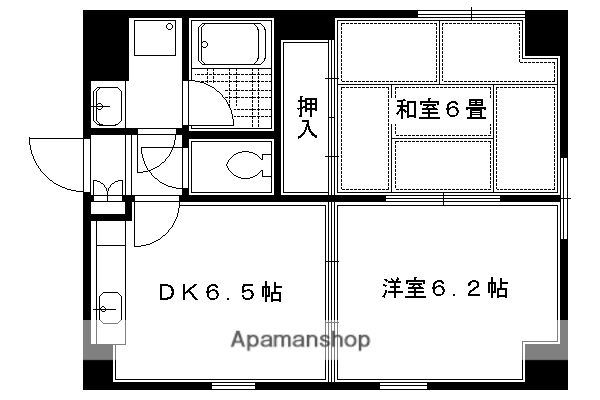 アメニティプラザ(2DK/3階)の間取り写真