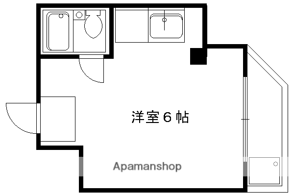 セントラル一乗寺(1K/3階)の間取り写真
