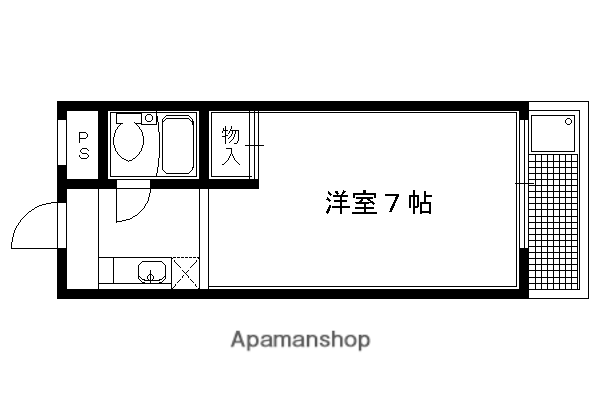 カサブランカ(1K/3階)の間取り写真
