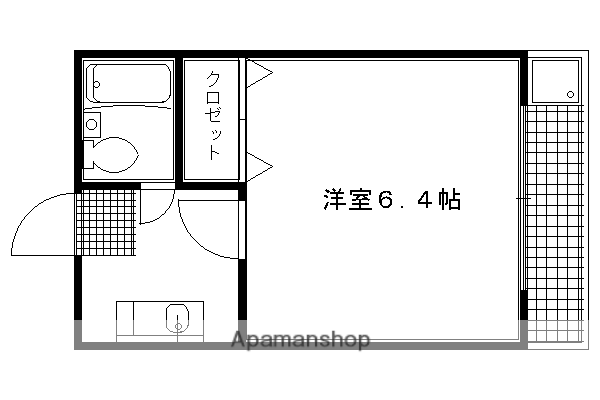 森マンション6(1K/3階)の間取り写真