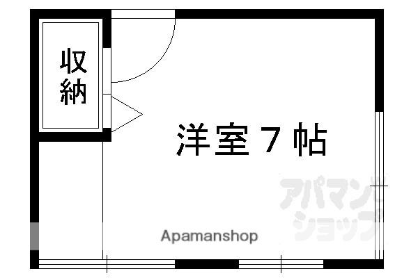 叡山電鉄 一乗寺駅 徒歩10分 2階建 築50年(ワンルーム/2階)の間取り写真