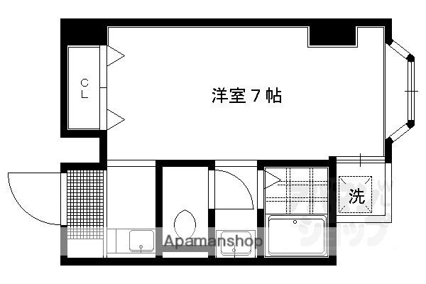 FLAT136(1K/2階)の間取り写真