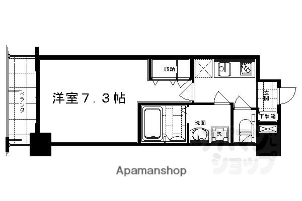 エスリード烏丸五条駅前(1K/12階)の間取り写真