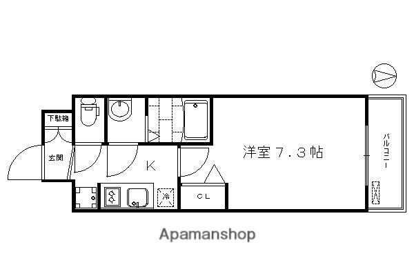 プレサンスTHE KYOTO流雅(1K/3階)の間取り写真