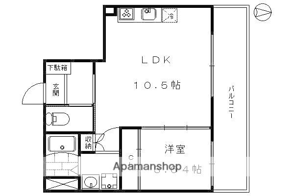 CLAIR京都桂川(1LDK/2階)の間取り写真