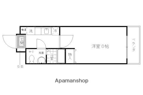 レヴィア七条(1K/2階)の間取り写真