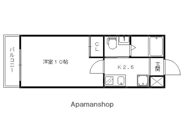 グランメゾン梅小路(1K/1階)の間取り写真