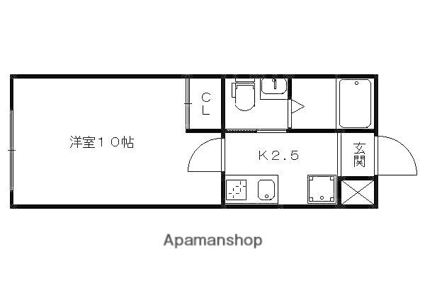 グランメゾン梅小路(1K/2階)の間取り写真