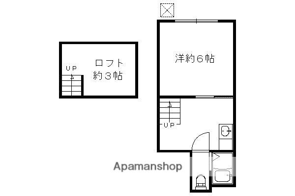 アスターナ京の袋小路長屋(1K)の間取り写真