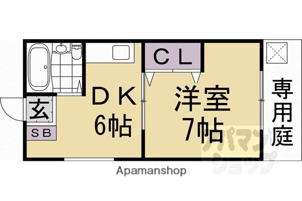 壬生ハイツ(1DK/3階)の間取り写真