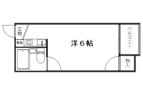 八千代ビル(1K/3階)の間取り写真