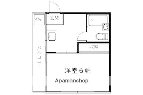 桃園ハイツ(1K/2階)の間取り写真