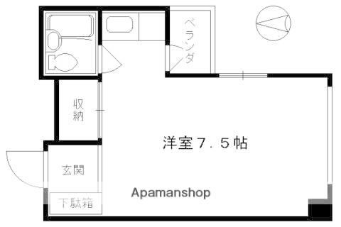 衣棚66番館(ワンルーム/2階)の間取り写真