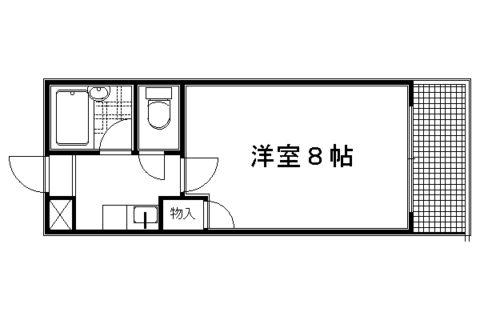 ベルヴィ武者小路(1K/4階)の間取り写真