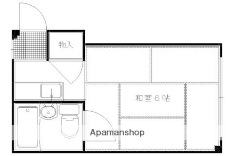 生駒ハイツ(ワンルーム/2階)の間取り写真