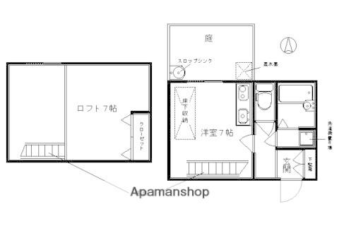 烏丸今出川ノースワン(1DK/1階)の間取り写真