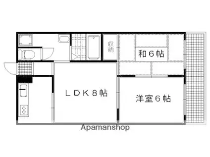 コーポヴィヴラヴィ(2LDK/3階)の間取り写真