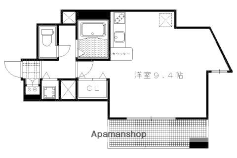スワンズ京都西陣(ワンルーム/5階)の間取り写真