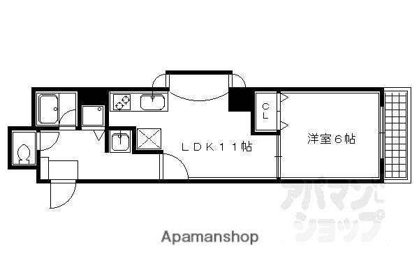 サンモリタ(1LDK/2階)の間取り写真