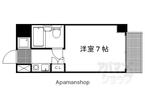 シリウス星の子(1K/3階)の間取り写真