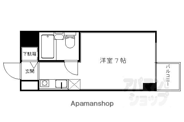 シリウス星の子(1K/8階)の間取り写真