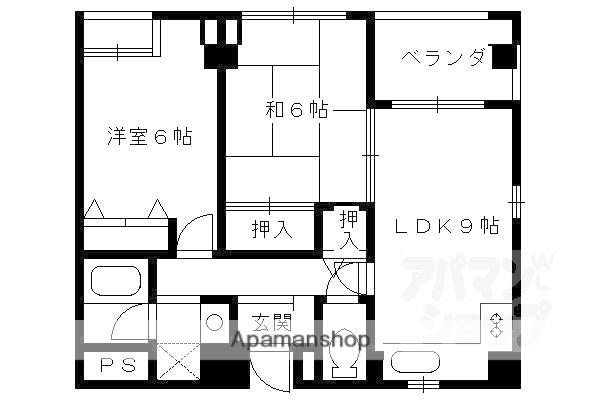 メゾンアルマ(2LDK/5階)の間取り写真