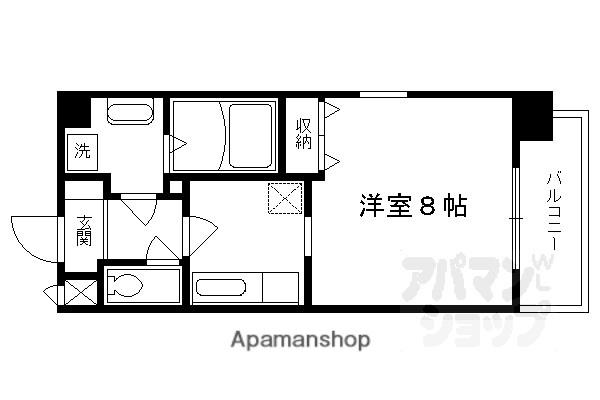 グラシアス(1K/6階)の間取り写真