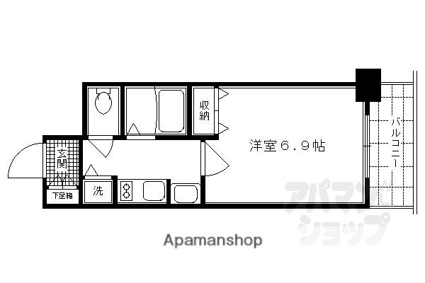 プレサンス京都四条河原町ネクステージ(1K/5階)の間取り写真