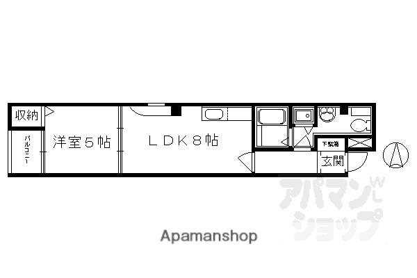 MORE 河原町(1LDK/3階)の間取り写真