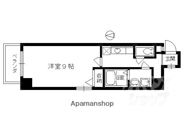 ビレイユ眞英烏丸五条(1K/6階)の間取り写真