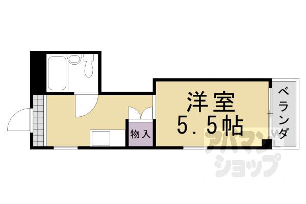 ピーノ清水ろくはら(1K/2階)の間取り写真