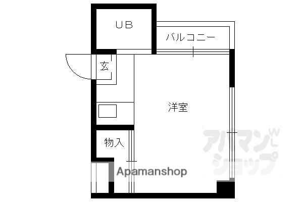 カーサ府庁前(ワンルーム/3階)の間取り写真