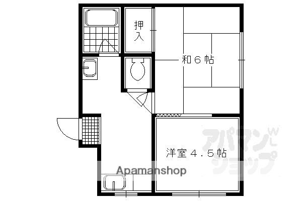 コーポさかき(2DK/5階)の間取り写真
