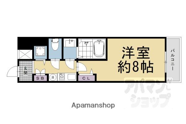 メロディハイム松原(1K/7階)の間取り写真