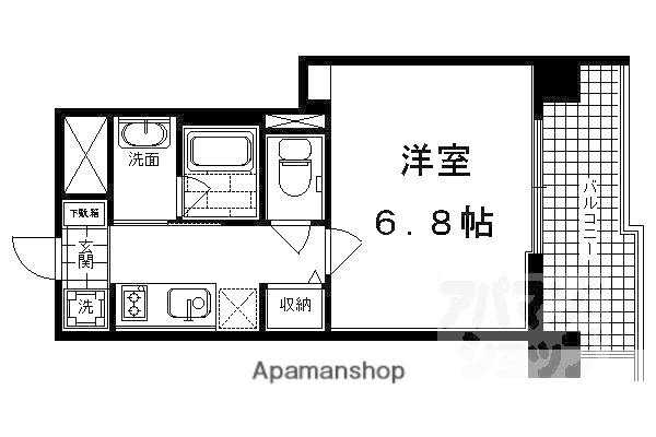 アスヴェル京都堀川高辻(1K/3階)の間取り写真