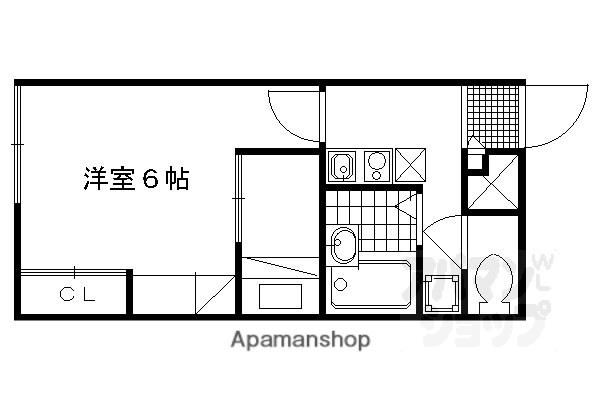 レオパレスアジェル岩倉南II(1K/2階)の間取り写真
