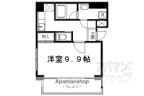 ヴァンイースト/ウエスト(1K/3階)の間取り写真