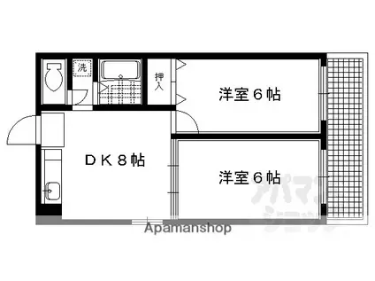 サングリエ広小路(2DK/3階)の間取り写真