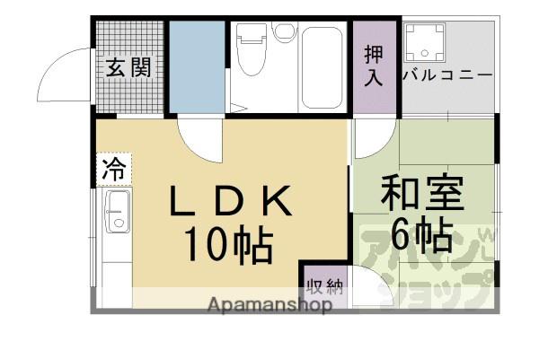 コーポ中村(1LDK/3階)の間取り写真