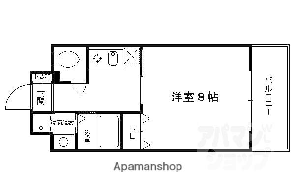 グランドプレア(1K/6階)の間取り写真