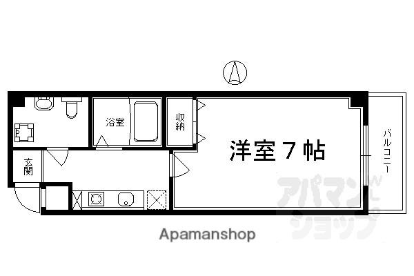 ラクティー四条寺町(1K/10階)の間取り写真