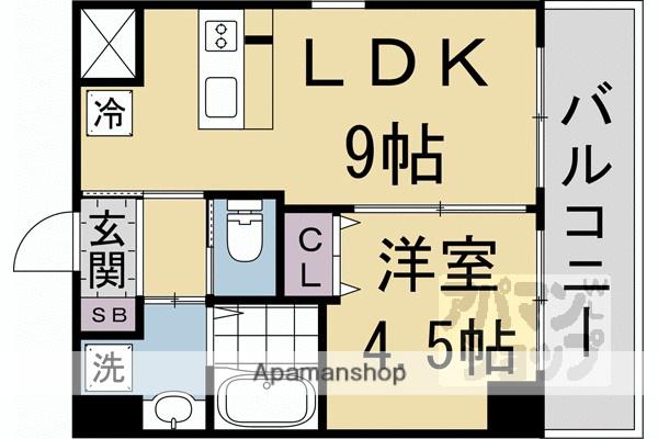 ARTICLES(1LDK/4階)の間取り写真