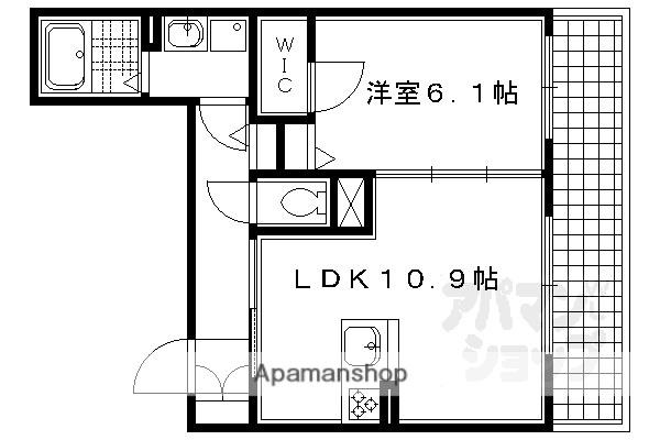 シャーメゾン花咲(1LDK/2階)の間取り写真