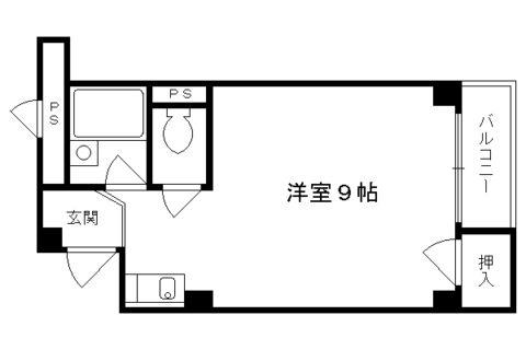 ヴェルメゾン山階(1K/4階)の間取り写真